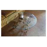 RETRO GLASS TOP COCKTAIL TABLE