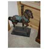 LARGE HEAVY CARASOLE HORSE 