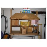 VINTAGE DOLL HOUSE N FURNITURE