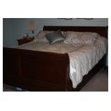 SLEIGH BED WITH SLEEP NUMBERS KING MATTRESS