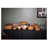 LOADS OF LONGABERGER BASKETS AND POTTERY