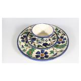 Lot 36 VINTAGE JERUSALEM OLD CITY JORDAN FAIENCE POTTERY CUP + SAUCERS