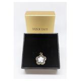 Lot 78 NEW HEIDI DAUS MOP MOTHER OF PEAR + CRYSTAL CHARM