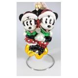 LOT 27 1996 CHRISTOPHER RADKO DISNEY MINNIE AND MINNIE MOUSE HOLIDAY SKATERS CHRISTMAS ORNAMENT