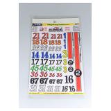 4 NEW INNOVATIVE HOBBY SUPPLY 1/24 SCALE HIGH DEF VINTAGE RACING NUMBERS STYLE 1 MG #6420-1
