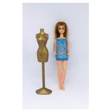 21 VINTAGE 1970 TOPPER DAWN DOLL GLORI IN BLUE SPARKLE MINI GO GO DRESS + DRESS FORM