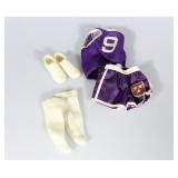 36 VINTAGE BIG JIM ACTION FIGURE PURPLE BASKETBALL SPORTS SET CLOTHING OUTFIT
