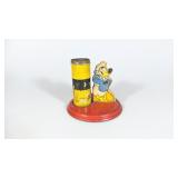 44 VINTAGE 1938 WALT DISNEY TIN LITHO DONALD DUCK + MICKEY MOUSE NIGHT LIGHT BASE