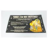 16 RARE VINTAGE 1979 KENNER STAR WARS SWEEPSTAKES INSERT