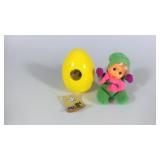 29 VINTAGE EL GRECO GREECE BEAN BAG DOLL IN YELLOW EGG