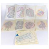 31 VINTAGE LOT OF SUPER VALUES CANYON HOUSE ZOMBIE MONSTER VINYL IRON ON TRANSFERS