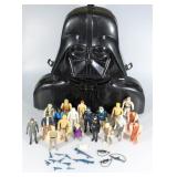 48 VINTAGE STAR WARS DARTH VADER EMPIRE STRIKES BACK CASE WITH FIGURINES