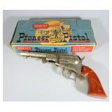 56 VINTAGE HUBLEY CAP SHOOTING PIONEER REPEATING PISTOL TOY GUN