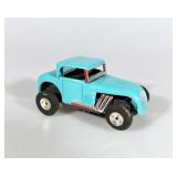 74 VINTAGE AURORA THUNDERJET T-JET TURQUOISE HOT ROD COUPE SLOT CAR
