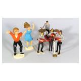 97 VINTAGE WILTON THE BEATLES GO-GO SWINGERS CAKE TOPPERS W/DANCERS