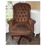 Suede nail head office chair