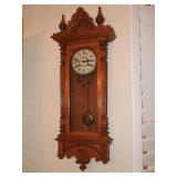 Antique oak wall clock