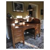 Oak roll top desk