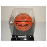 AUTOGRAPHED CHICAGO BULLS THREE PEAT BASKETBALL WITH COA. SIGNED BY STARTING 6 INCLUDING JORDAN!