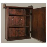 Interior View: Antique Wall Cabinet (19th Century.  Cabinet is constructed by hand dove tailing and 