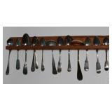 Wooden Spoon Rack (12 Spoon Capacity) Shown with Antique and vintage spoons