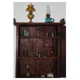 Interior View: Antique Wall Cabinet (19th Century.  Cabinet is constructed by hand dove tailing and 