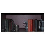 Various Antique Books and Pewter Tankards Various Antique Books and Pewter Tankards