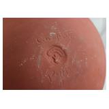 Redware (marked SH in heart)-Glazed decorated oval shallow Bowl (17”x15”) Redware (marked SH in heart)-Glazed decorated oval shallow Bowl (17”x15”)