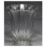 Depression Era Heavy Footed Glass Vase (8”H x 7”H at rim) Depression Era Heavy Footed Glass Vase (8”H x 7”H at rim)