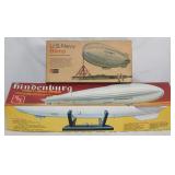 Vintage Models:   Ringo #C-551/100 U.S. Navy Blimp   AMT #T557 Hindenburg, World’s Largest Zeppelin