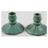 Camden, Arkansas “Camark Pottery“ Turquoise Matte Finish Candle Holders c.1940-1950’s Camden, Arkansas “Camark Pottery“ Turquoise Matte Finish Candle Holders c.1940-1950’s