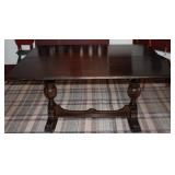 Antique Mahogany Trestle Flip Top Console/Dining Table 29”H x 54”L x 20”D when closed. Opens to 40” 