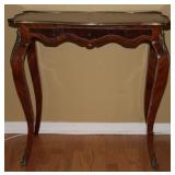 French Ladies’ Writing Desk with Ormolu Brass Mounts and Center Drawer. (32”W x 31.75”H x 19”D) French Ladies’ Writing Desk with Ormolu Brass Mounts and Center Drawer. (32”W x 31.75”H x 19”D)