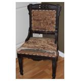 Antique Walnut Eastlake Side Chair (all Original)