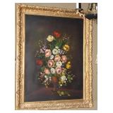 Original Oil on Canvas Signed by Artist. Antique Gold Gilt Frame (overall 37.5” x 47.5”) Original Oil on Canvas Signed by Artist. Antique Gold Gilt Frame (overall 37.5” x 47.5”)