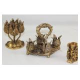 Collection of Hollywood Regency Mid Century Gold Plated Lipstick Holders Collection of Hollywood Regency Mid Century Gold Plated Lipstick Holders