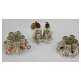 Vintage Sam Fink Lipstick Holders and 2 Bottle Spray Perfume Holder