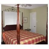 View 2: Mahogany Queen Size 4-Poster Rice Bed