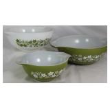 Vintage Pyrex “Crazy Daisy” Cinderella Bowls (Set of 3)