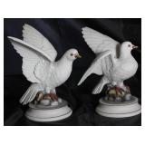 Andrea by Sadek Porcelain Bisque “White Dove” 9”H Figurines purchased in Japan 1975