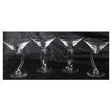 Libbey Crystal Champagne Stems:  “Bravura” (2 ea.) and “Omega” (2 ea.)