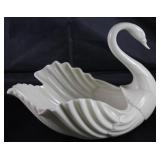  Lenox Porcelain Creamer Open Tail Swan Bowl (6 1/2”H x 9”L.  6”W)