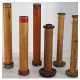 Collection of Large Antique Wooden Spools