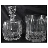 Block Heavy Crystal Decanter and Ice Bucket