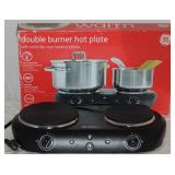 GE Double Burner Hot Plate Electric Portable Stove Adjustable Temp - NEW In Box