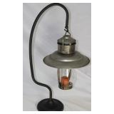 Hurricane Globe Hanging Candle Lamp With Black Stand 