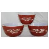 Pyrex Vintage “Autumn Wheat” Mixing Bowls
