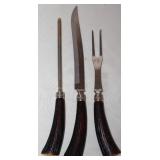 Washington Forged Stainless Bakelite Faux Stag Handle 3 Piece Carving Set