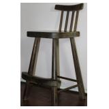 Vintage Range Oak Style Bar Stool. Seat Height 24”/Back Height 33”