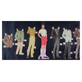 Vintage Paper Dolls Made in USA with Clothes:  